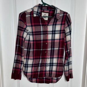Old Navy Burgundy Plaid Shirt